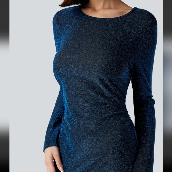 HALARA Sparkling Blue Cutout Back Dress - Picture 10 of 10